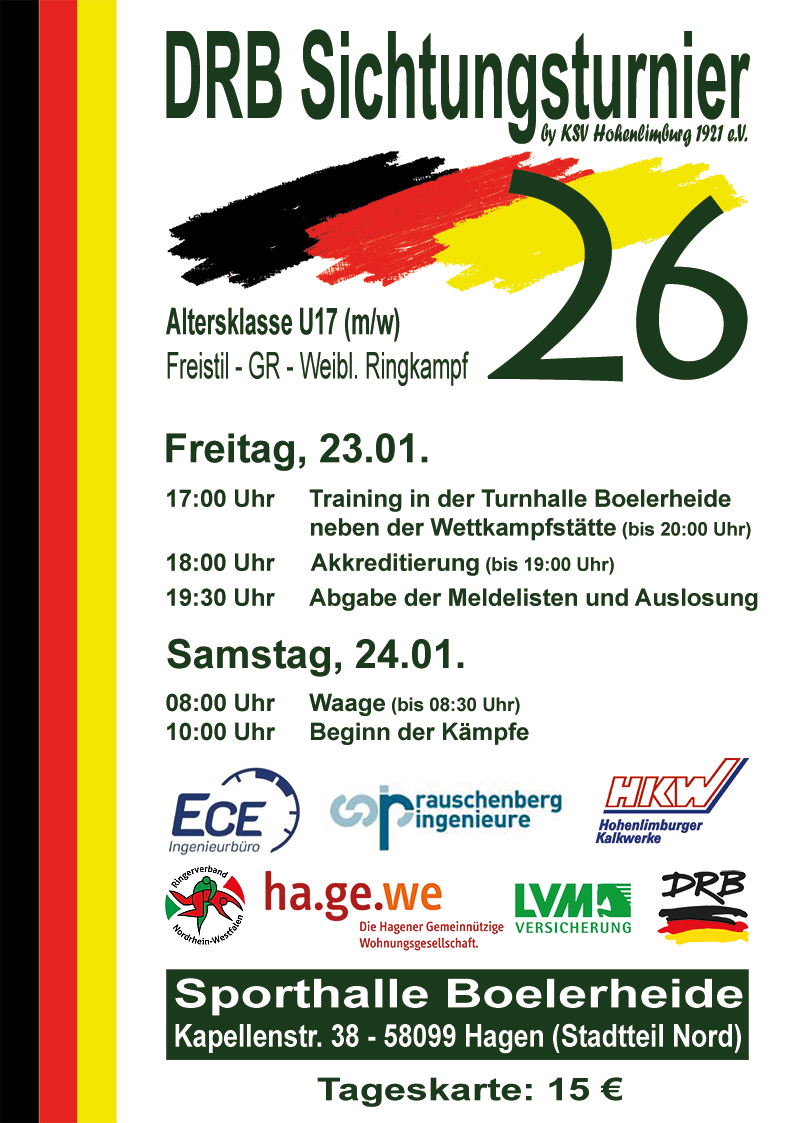 Plakat DRB-Sichtungsturnier 2026